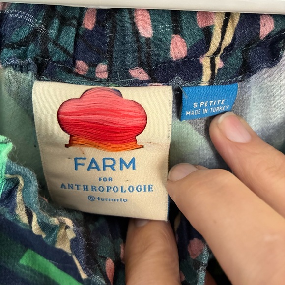 FARM Rio x Anthropologie Tropique Embroidered Capri Pants Small Petite - Picture 3 of 4